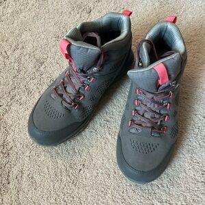 Women's Gray and Pink Hiking Boots